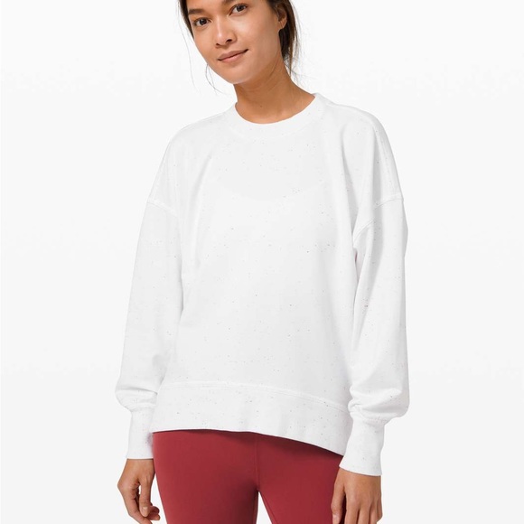 lululemon athletica Sweaters - Lululemon LA Back in Action Crew size 8